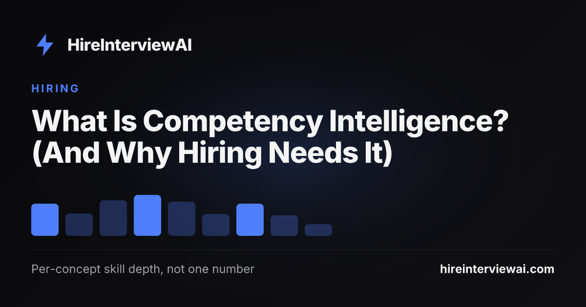 The three layers of competency intelligence: adaptive per-concept depth probing produces a knowledge fingerprint that powers role-fit hiring decisions